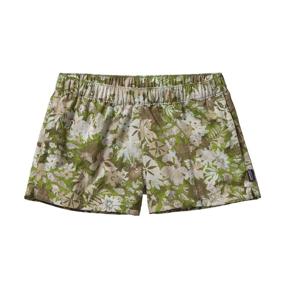 [Patagonia] Barely Baggies Green Floral Sand Dollar Neo Tropic Shorts Sz Small S